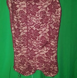 Misguided Maroon Bodycon dress